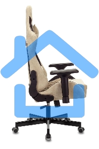 Кресло игровое Бюрократ VIKING 7 KNIGHT BR FABRIC коричневый текстиль/эко.кожа крестовина металл/пластик