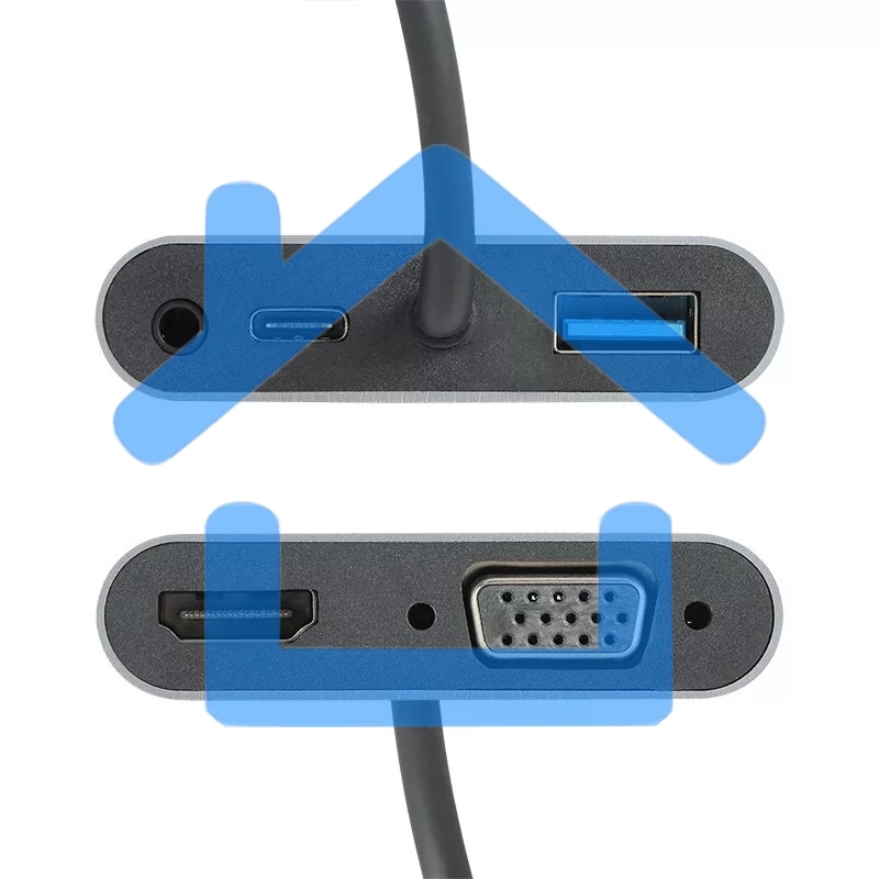 Адаптер USB Type-Cm-->VGA, HDMI 4k*30Hz, USB3.0, PD, Audio,iOpen (Aopen/Qust/VCOM)
