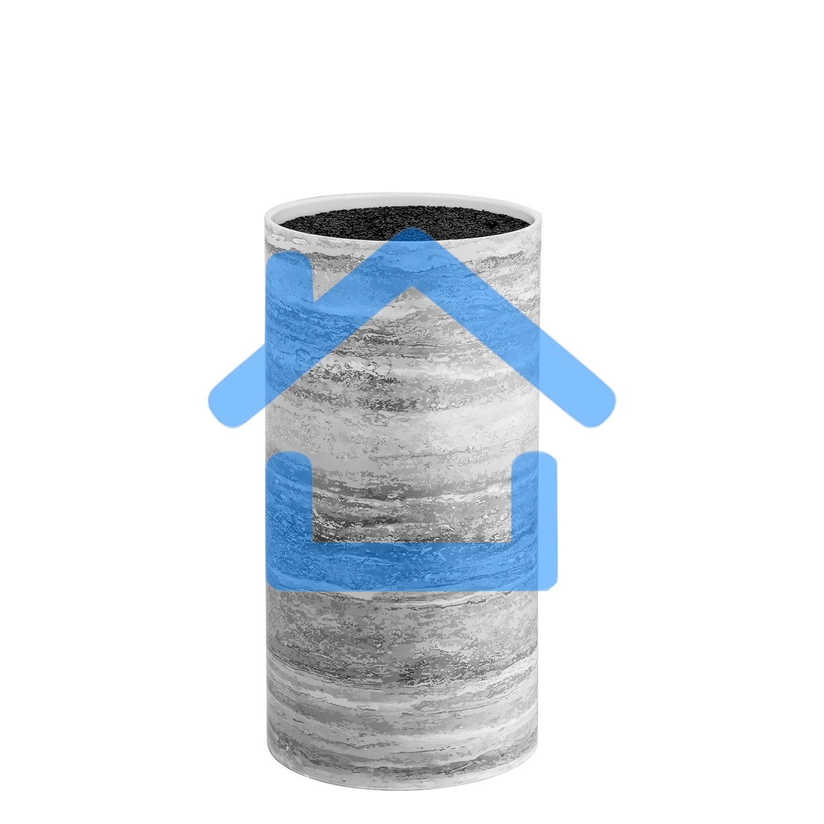 Подставка для ножей универсальная LARA LR05-103 Gray круглая Soft touch полипропилен