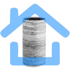 Подставка для ножей универсальная LARA LR05-103 Gray круглая Soft touch полипропилен