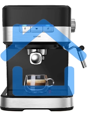 Кофеварка рожковая Centek CT-1171 черный, исп. кофе - молотый, 1.5 л, 1200 Вт, 20 Бар