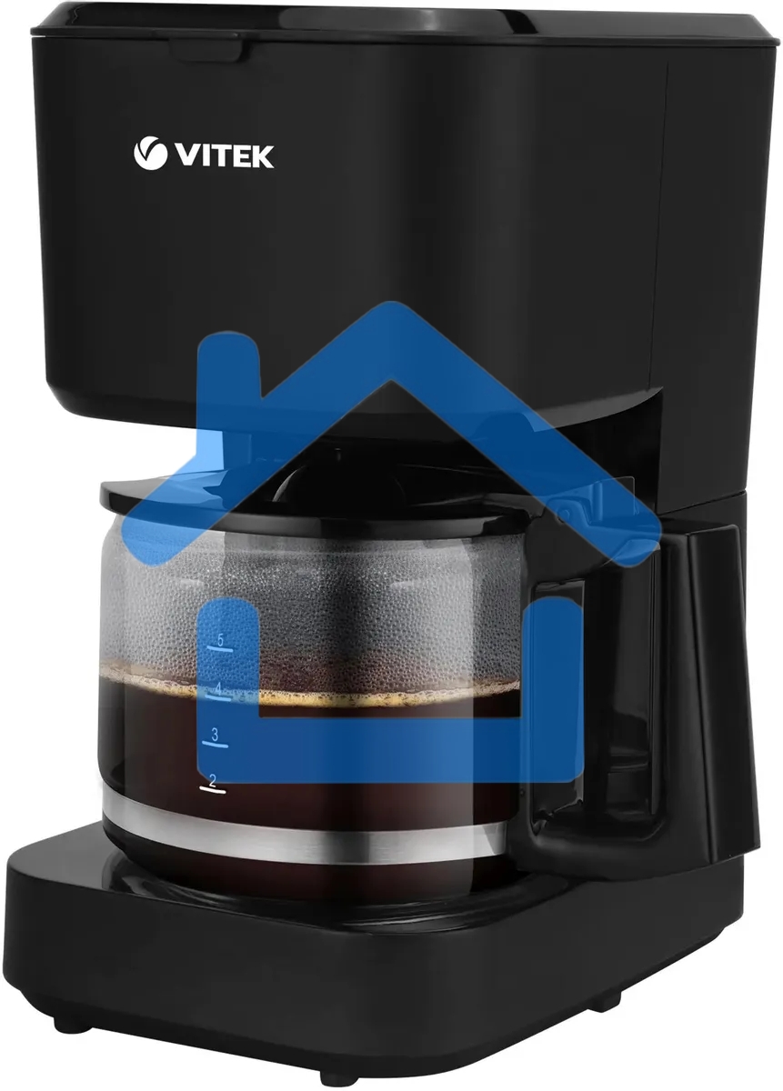 Кофеварка капельная Vitek VT-8386 черный, исп. кофе - молотый, 0,75 л, 630 Вт
