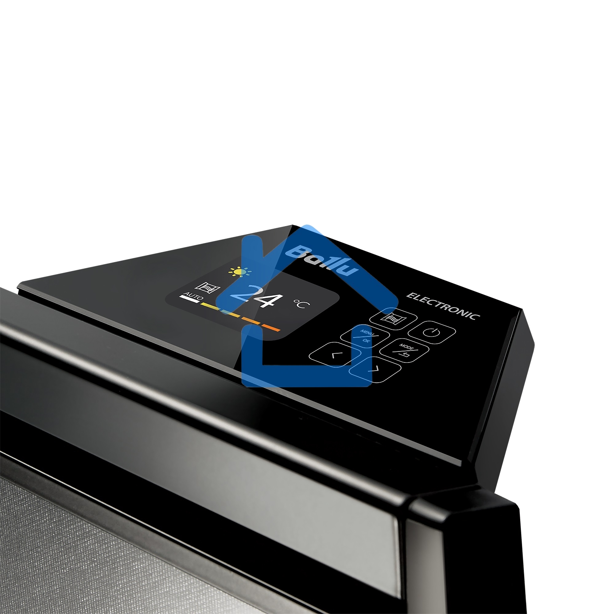 Конвективно-инфракрасный обогреватель Ballu Plaza Solar BIHP/S-2500 черный, 2500 Вт, 25 м2, термостат, дисплей