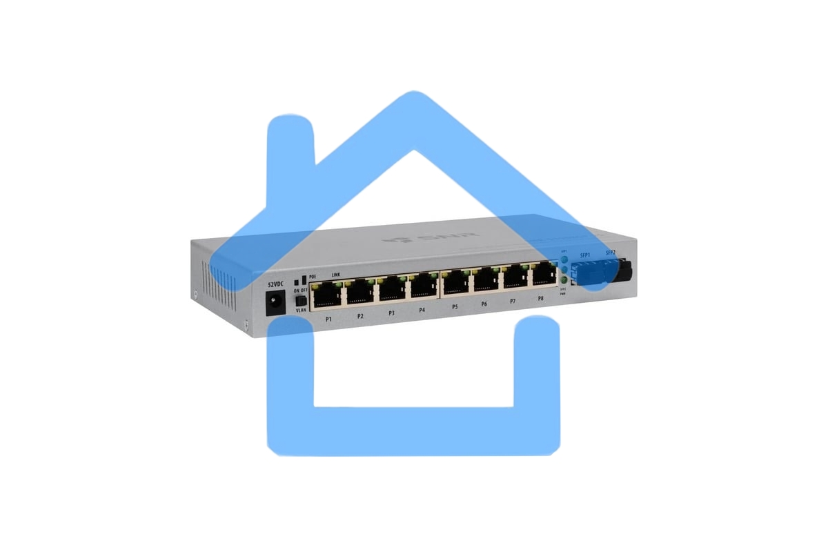 Коммутатор SNR SNR-S1908GP-2S, 1Гбит/с, количество портов 8 шт, (L2)