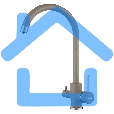 Кухонный смеситель GranFest Quarz GF-Z-5420, U-образный, кран под фильтрованную воду, песочный