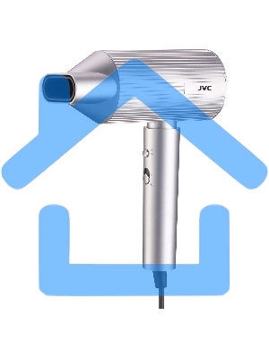 Фен JVC JHD012 1800 Вт, серебристый