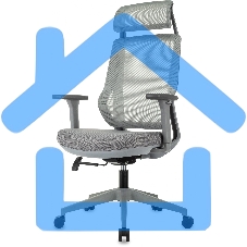 Кресло руководителя Бюрократ MC-G411N-H серый, сетка/ткань, с подголов. крестов. пластик, пластик серый