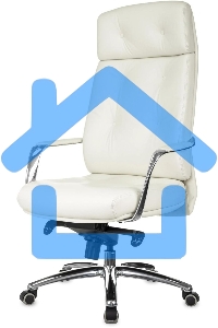 Кресло руководителя Бюрократ _DAO/WHITE белый, кожа, крестовина алюминий