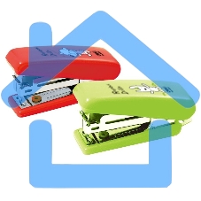 Степлер Deli E0222 N10 (12 листов) встроенный антистеплер, ассорти, 40 скоб, коробка