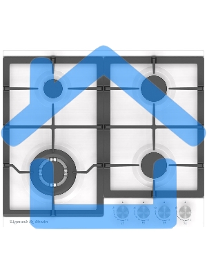 Газовая варочная панель Zigmund & Shtain G 14.6 W независимая, белый