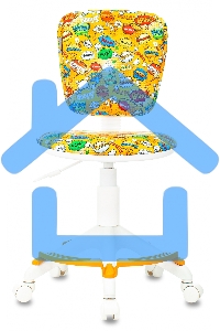 Кресло детское Бюрократ CH-W204/F оранжевый бэнг крестовина пластик подст.для ног пластик белый