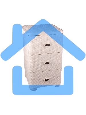 Комод Альтернатива Плетенка 3-х секцион.М2429 сл.кость