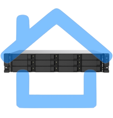 Сетевое хранилище без дисков SMB QNAP TS-1273AU-RP-8G NAS 12 HDD trays, 2x 2.5 GbE, rackmount, 2 PSU. 4-core AMD V1500B2,2 GHz, RAM 8 Gb (8 Gb UDIMM DDR4 (1 x 8 Gb) up to 32 Gb (2 x 16 Gb)). W/o rail kit RAIL-B02