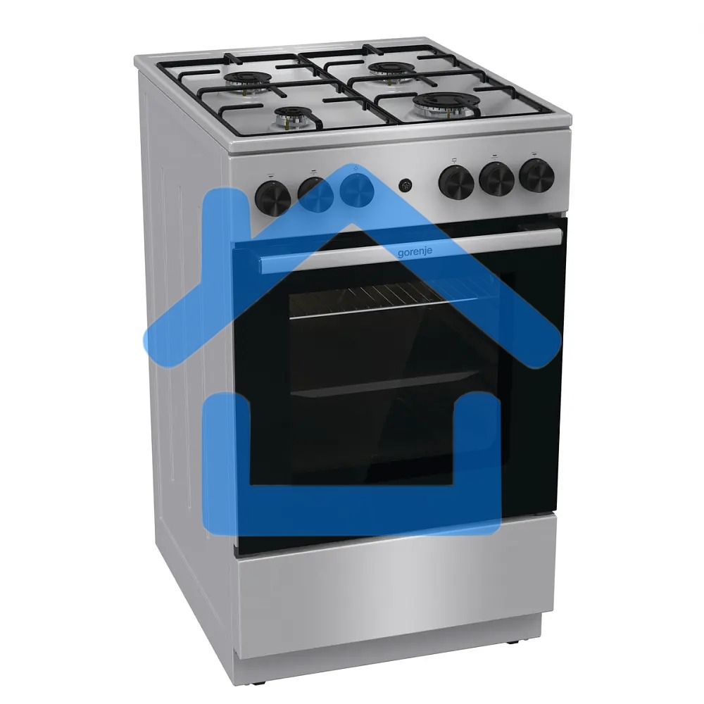 Плита газовая Gorenje GGI5A21XJ серебристый, конфорок 4 газовых, духовка 61 л, 50 см x 85 см x 59.4 см