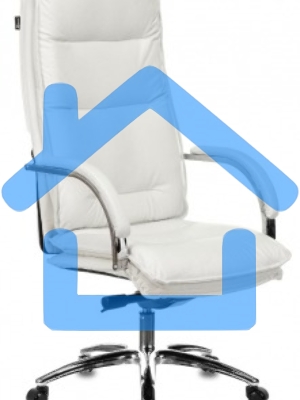 Кресло руководителя Бюрократ T-9927SL слоновая кость, кожа, крестов. хром