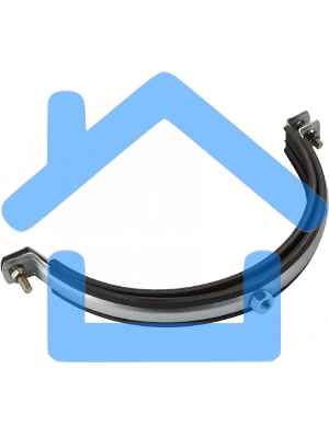 Хомут для воздуховода с резиновым профилем 125 мм (гайка)