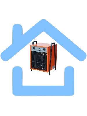 Тепловентилятор Тепломаш КЭВ-12С40Е оранжевый/черный, 12 кВт, 120 м2, термостат