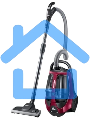 Пылесос Samsung VCC8837V3P фиолетовый, 430/2200 Вт, уборка сухая, пылесборник контейнер, 2 л