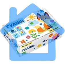 Гуашь Silwerhof Веселые друзья, 6 цветов, баночка, 10мл, картонная коробка