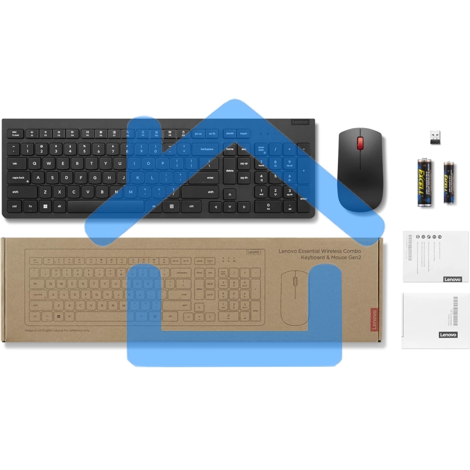Клавиатура Lenovo Essential Gen2 черный беспроводная BT slim (4X31N50736)