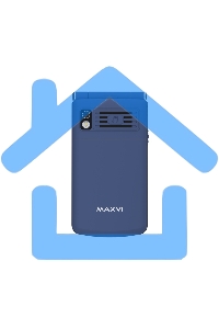 Мобильный телефон Maxvi E11 синий/серебристый