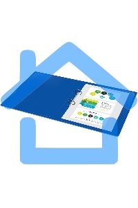 Папка на 2-х кольцах Silwerhof Eco A4, пластик, 0.5мм, синий