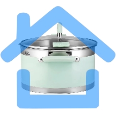 Кастрюля LARA LR02-540 MINT 16x9 см, 1,7 л, носик, индукционное дно, крышка с бортом, полипропилен, силикон, нержавеющая сталь