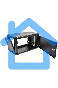 Шкаф телекоммуникационный настенный разборный ЦМО ЭКОНОМ 6U (600 x 520) дверь металл, черный (ШРН-Э-6.500.1-9005)