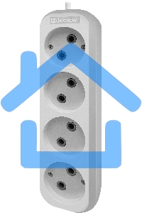 Удлинитель без заземления Defender B240 10 А, 3 м, без заземления