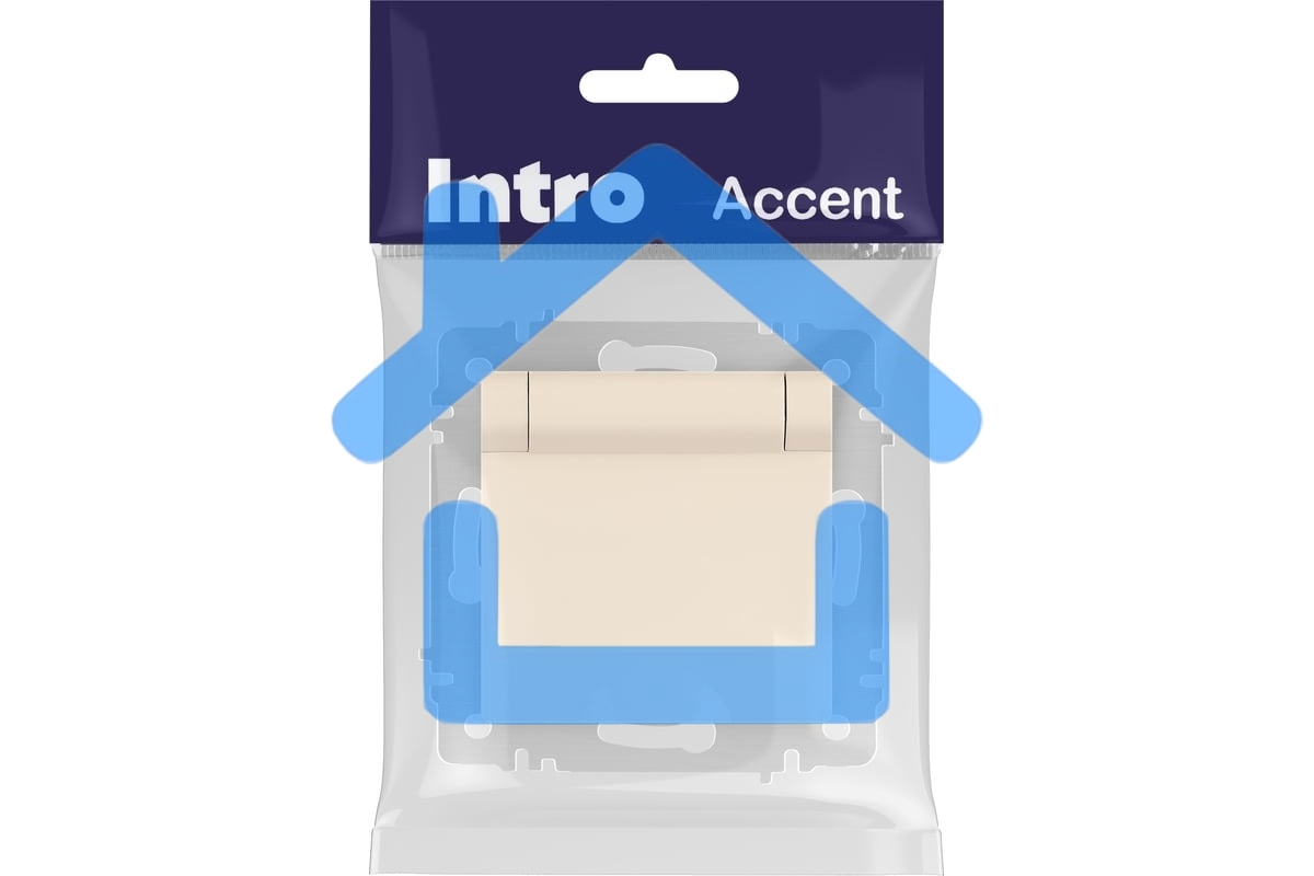 Розетка Intro Accent 6-203-02 2P+E Schuko с крышкой 16А-250В IP20 СУ сл.кость Б0063716