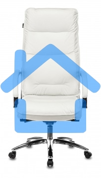 Кресло руководителя Бюрократ T-9927SL слоновая кость, кожа, крестов. хром