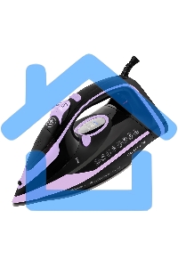 Утюг Galaxy Line GL 6135, черный с лиловым, паровой с помпой, 3200 Вт, постоянный пар 90 г/мин, паровой удар 260 г/мин, функции: самоочистка, антинакипь, автоотключение, вертикальное отпаривание, LED-дисплей, встроеный парогенератор, защита от перегрева, 