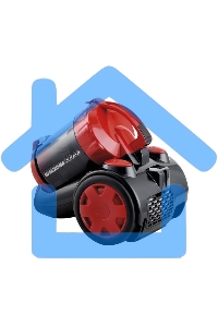 Пылесос Centek CT-2528 Red красный/черный, 350/2000 Вт, уборка сухая, пылесборник циклонный фильтр, 1.5 л