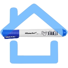 Маркер для досок Silwerhof Prime, пулевидный пишущий наконечник, 1-3мм, синий, коробка