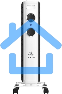 Обогреватель масляный Royal Clima Laggio Nero ROR-LN9-2000M, с терморегулятором, 2000Вт, 8 секций, 3 режима, белый/серый