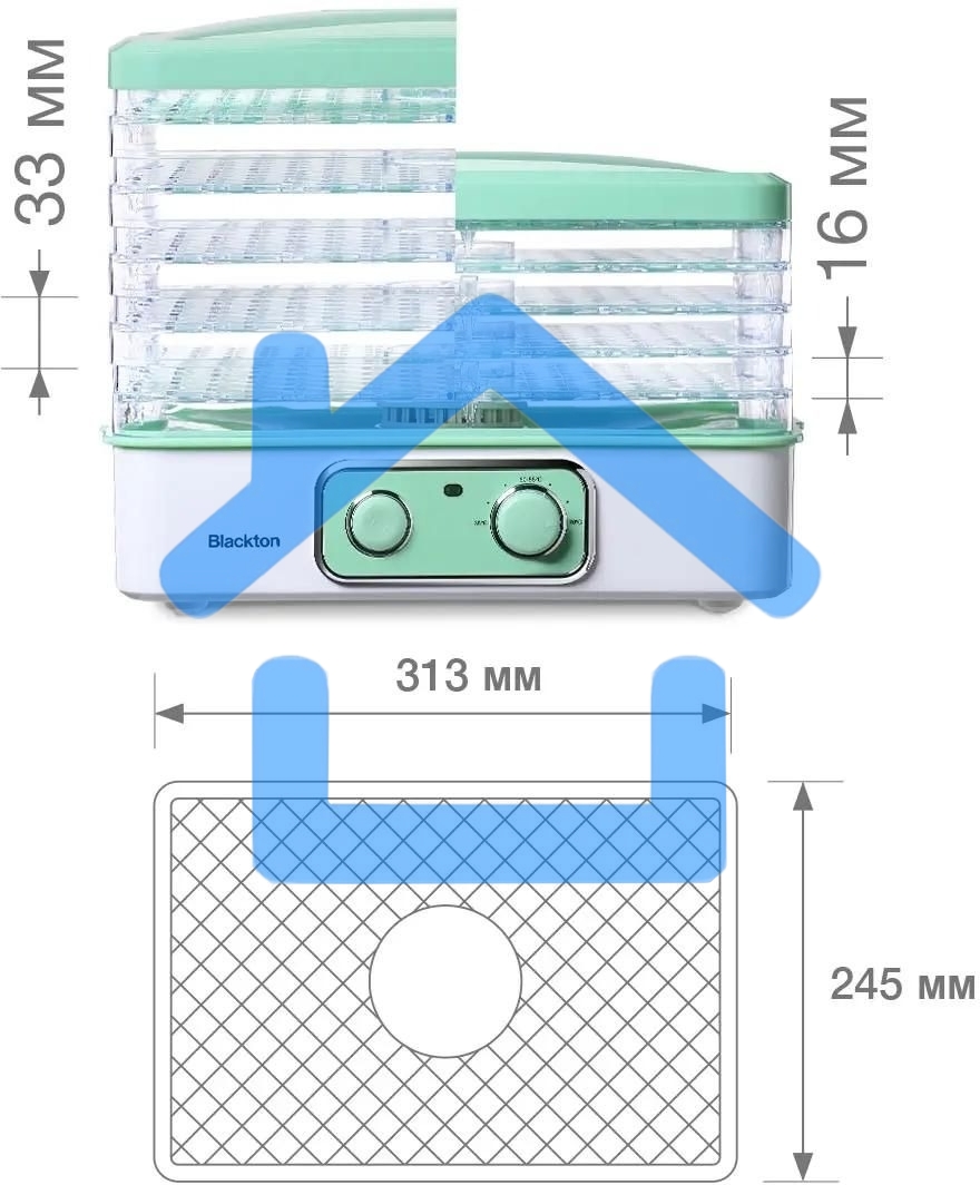 Сушилка для овощей Blackton Bt FD1111 White-green
