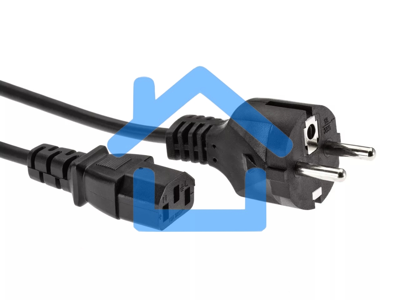 Кабель компьютер - розетка 3m 220V (Европейский стандарт) VCOM/TELECOM