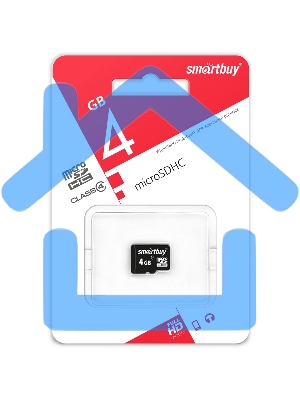 Карта памяти Micro SDHC 4Gb Smartbuy Сlass 4 (без адаптеров)
