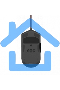 Мышь проводная AOC AGM700 черный, 16000 dpi, USB, кнопки - 8