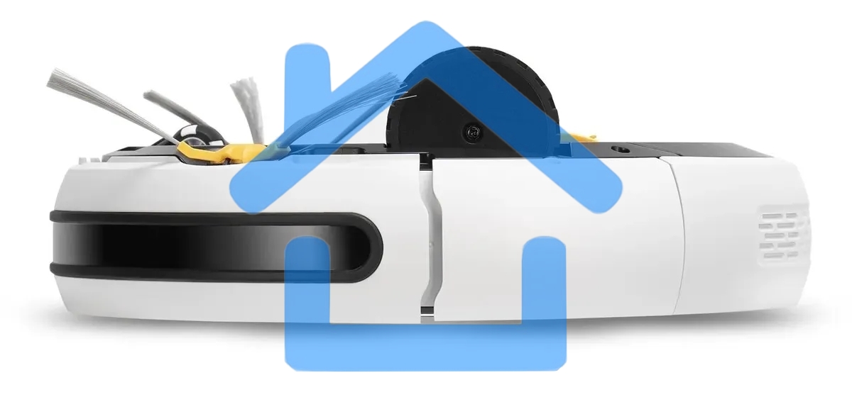 Робот-пылесос Vitek VT-1805 (MC) голубой/белый, 2500 мА·ч Li-Ion, уборка влажная/сухая, пылесборник контейнер 0.5 л