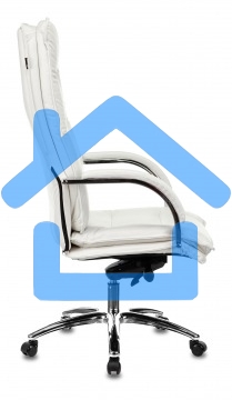 Кресло руководителя Бюрократ T-9927SL слоновая кость, кожа, крестов. хром