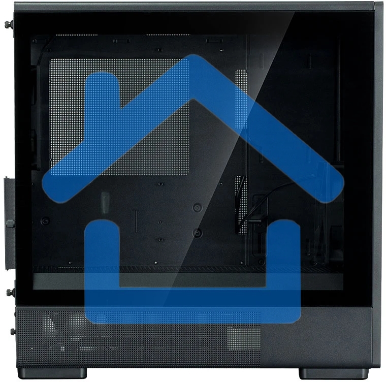 Компьютерный корпус Zalman P10 NAMU, MATX, черный, WINDOW, FRONT COVER WALNUT, 2x3.5