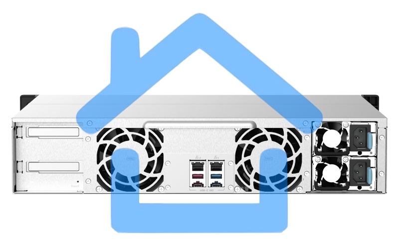 Сетевое хранилище без дисков SMB QNAP TS-1273AU-RP-8G NAS 12 HDD trays, 2x 2.5 GbE, rackmount, 2 PSU. 4-core AMD V1500B2,2 GHz, RAM 8 Gb (8 Gb UDIMM DDR4 (1 x 8 Gb) up to 32 Gb (2 x 16 Gb)). W/o rail kit RAIL-B02