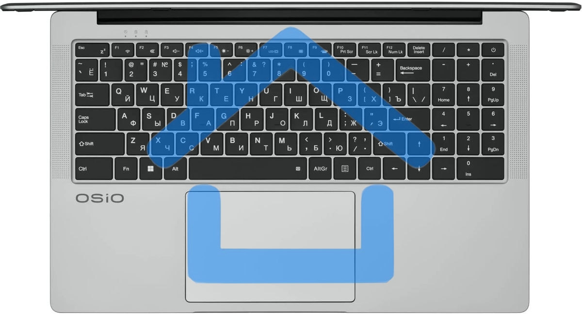 Ноутбук Osio FocusLine F160a-010 серый Ryzen 7 5700U 16Gb SSD1Tb 16.1