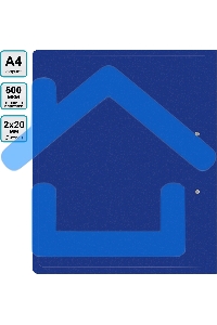 Папка на 2-х кольцах Silwerhof Eco A4, пластик, 0.5мм, синий