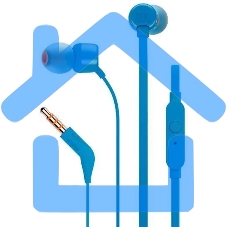 Наушники JBL Tune 110, 3.5 мм, внутриканальные, синий