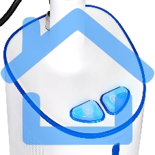 Пылесос паровой Kitfort КТ-5157-3 1000Вт белый/синий