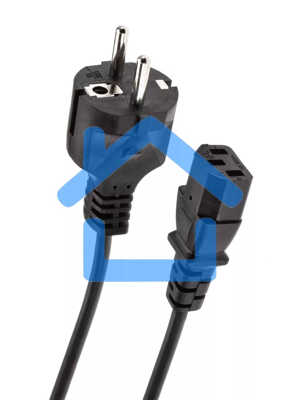 Кабель компьютер - розетка 3m 220V (Европейский стандарт) VCOM/TELECOM