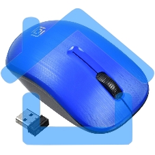 Мышь беспроводная Oklick 525MW голубой, 1000 dpi, радиоканал, USB, кнопки - 3