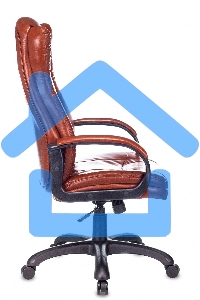 Кресло руководителя Бюрократ CH-879N коричневый Boroko-37, искусственная кожа, крестовина пластик